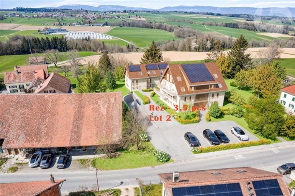 Off-Plan-Verkauf - Los 2 - In Rueyres, 3,5-Zimmer-Wohnung nach Südwesten mit Eckgarten, 1 km von Bercher und Bahnhof entfernt - Bild 9