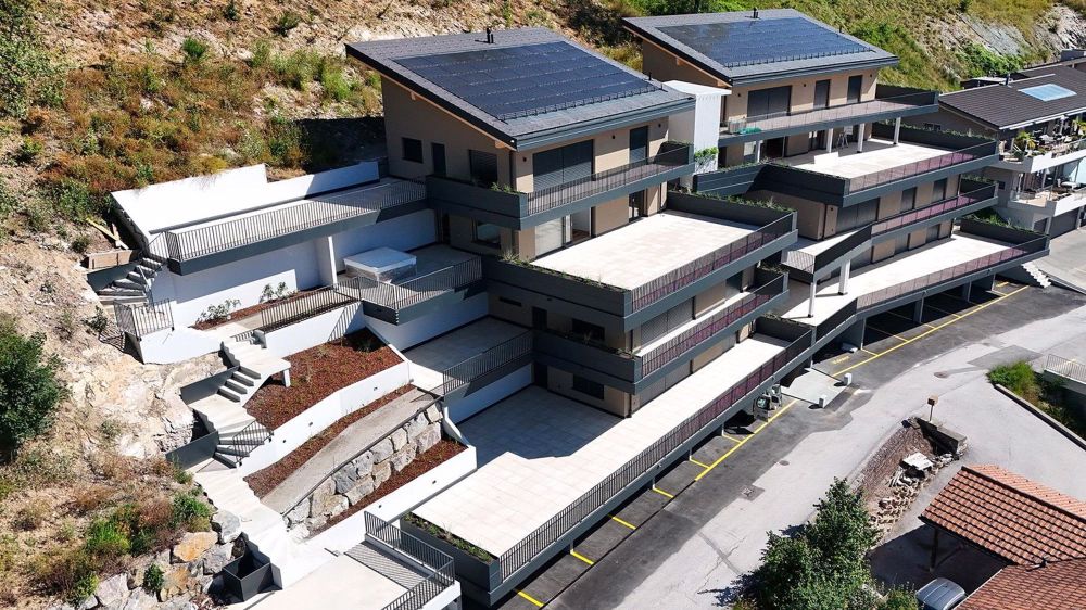 Zu verkaufen in Savièse? Außergewöhnliche Wohnung mit Panoramablick und schönen Terrassen - Vue Immeuble