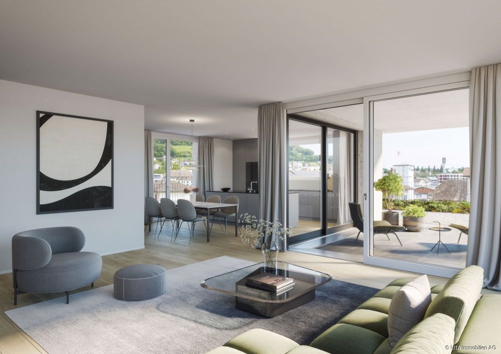 4-Zimmer Attikawohnungen - exklusiv wohnen mit Weitblick - VivAare - Attika innen 2