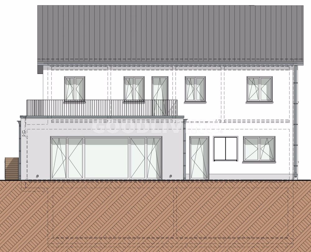 Einmalige Chance an Idyllischer Lage: Bewilligtes Neubauprojekt HAUS C für die ganze Familie - Süd-West Ansicht