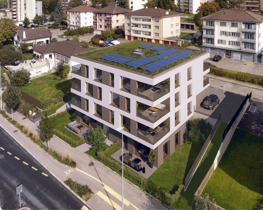 Appartement neuf 3.5 pièces avec terrasse et grand jardin (lot 2) – Marly - Bild 1