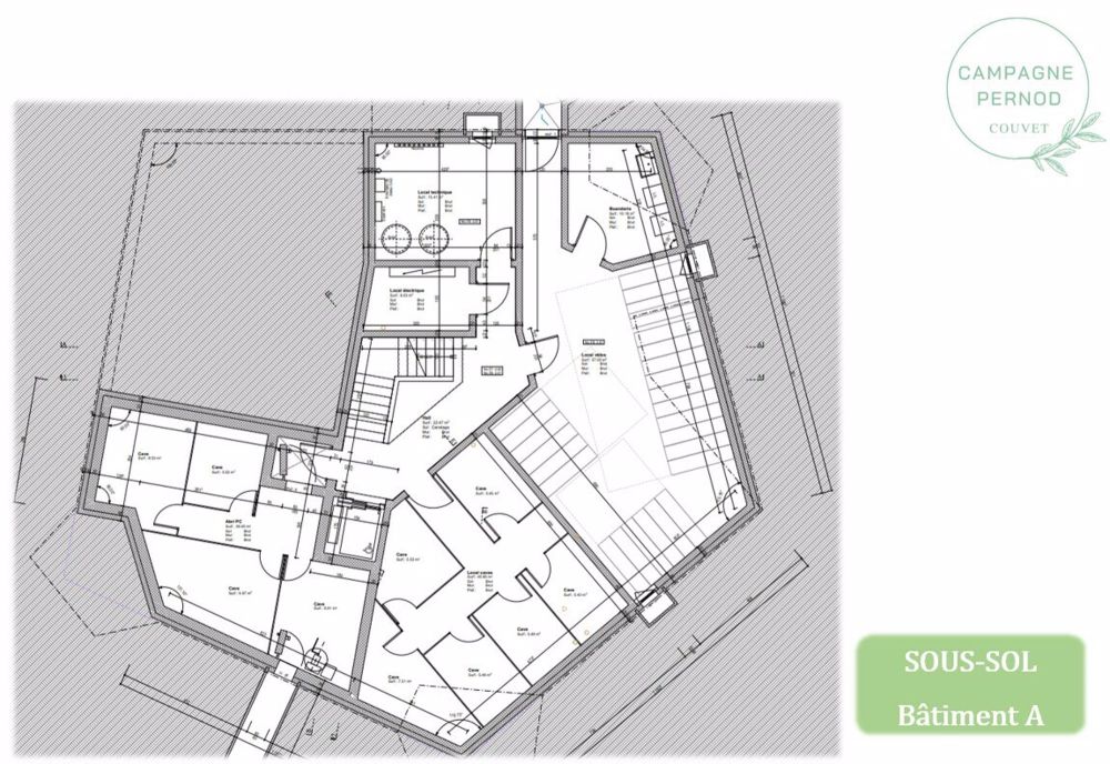 Appt PPE neuf de 2.5 pces avec terrasse Campagne Pernod, lot A1 - Sous-sol bâtiment A