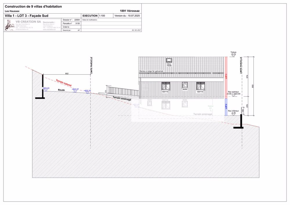 Schönes 3,5-Zimmer-Wohnung in Vérossaz - Façade sud
