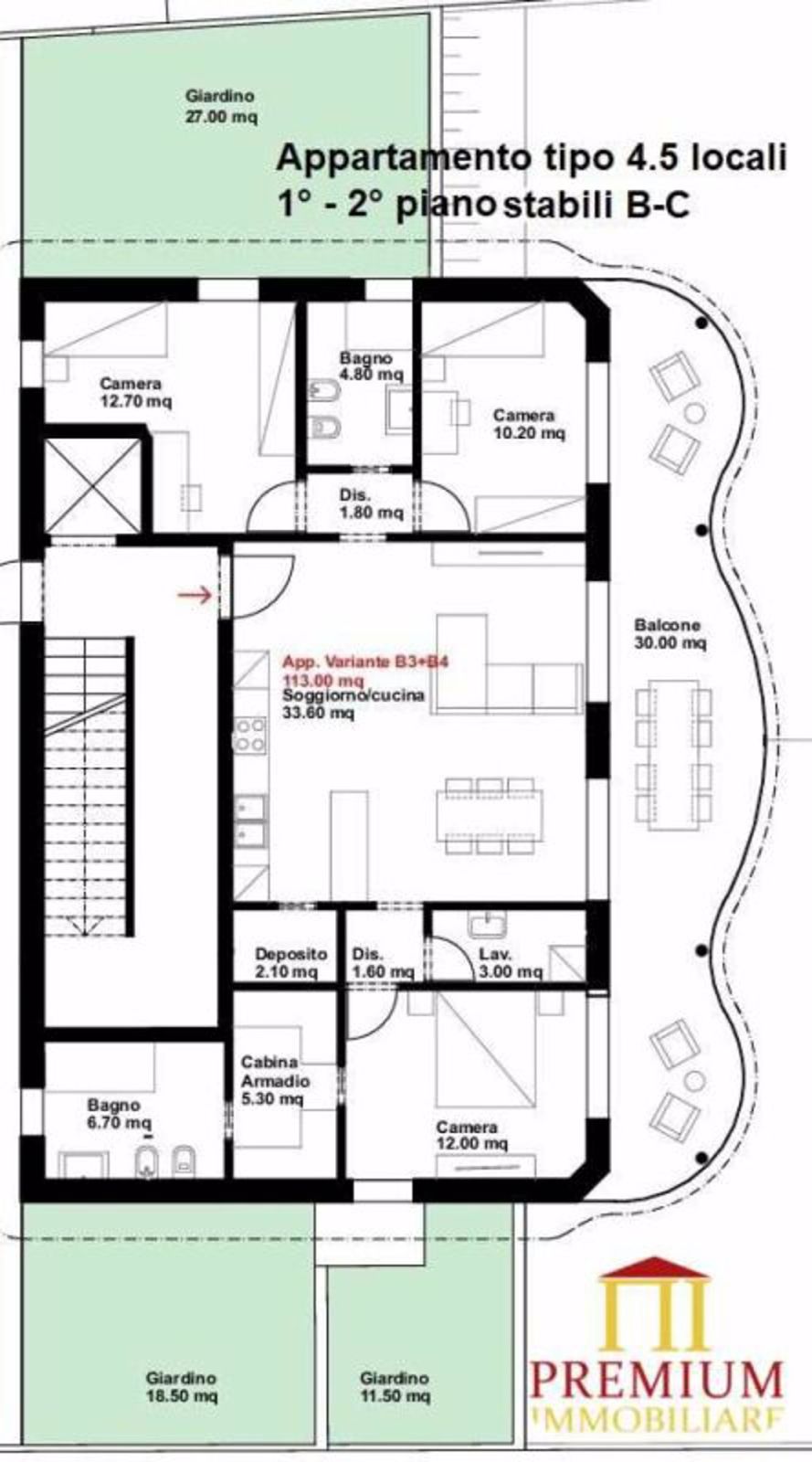 Wohnungen 4.5 Zimmer in Lumino - Bild 5