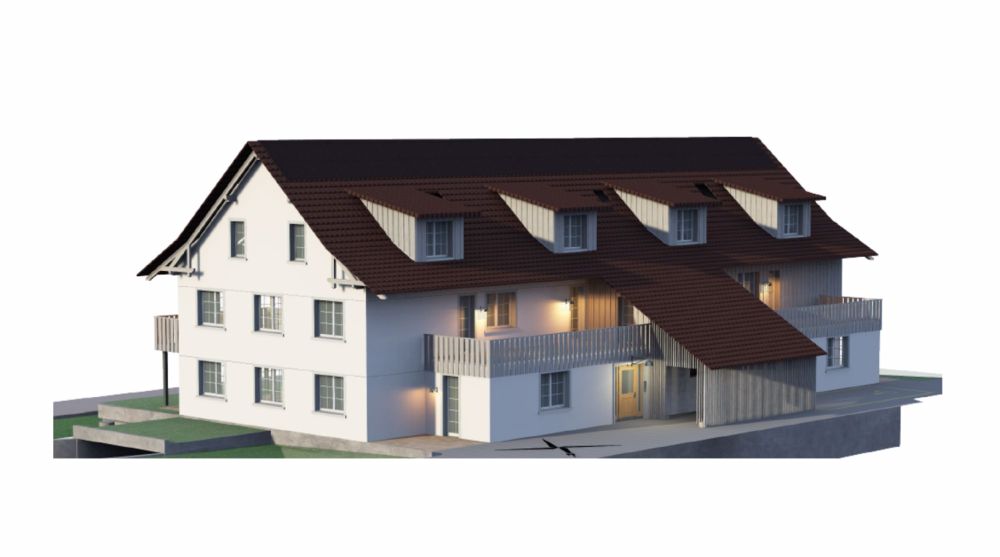 ERSTVERMIETUNG: 3.5 Zimmer-Wohnung im Erdgeschoss - Aussenansicht Nordost