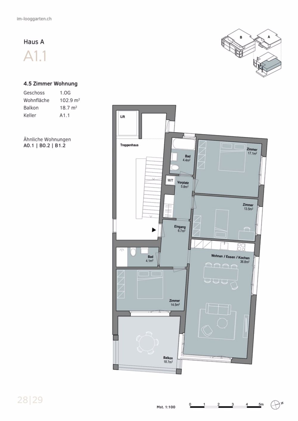 Schöner wohnen in Münchenstein. Nachhaltig und energieeffizient - Grundriss