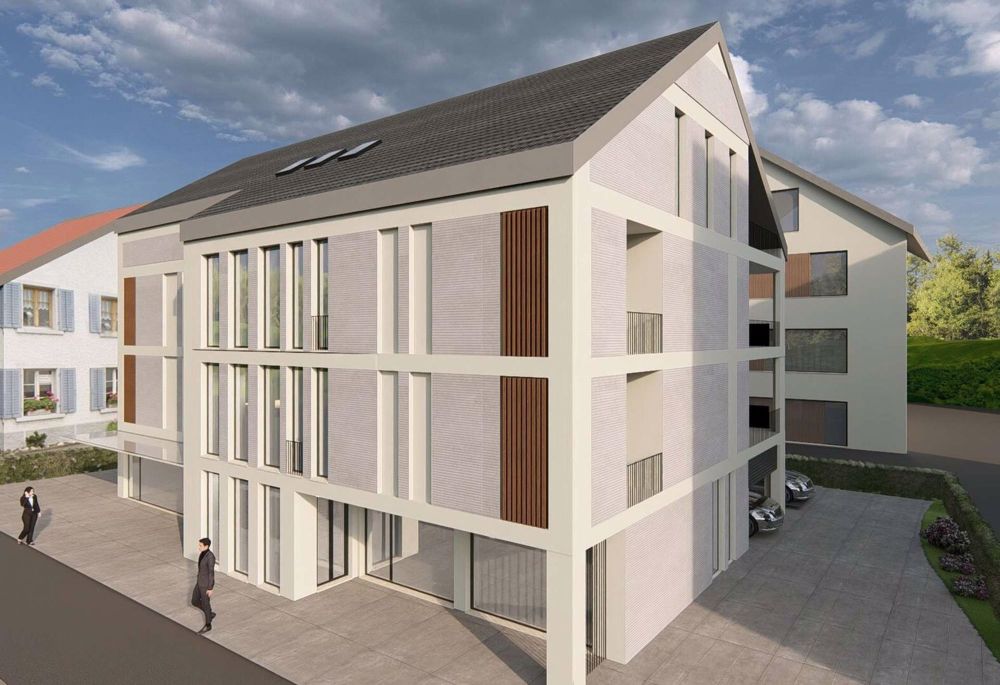 1.5 Zimmerwohnung im Neubauprojekt Living Hinwil - 4 Aussenansicht Nordwest