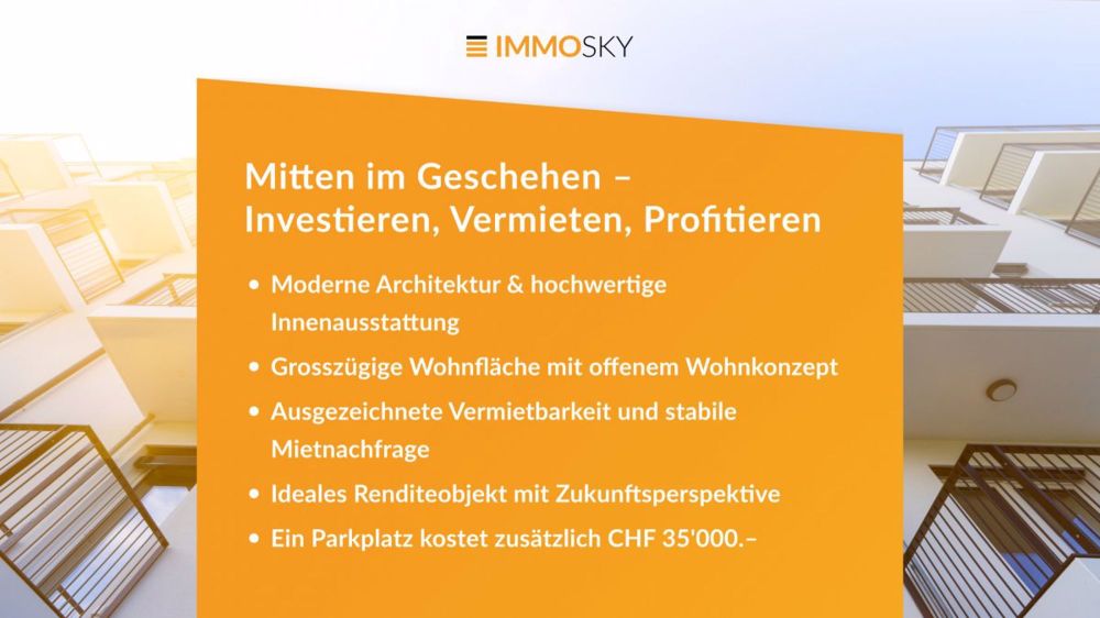 Mitten im Geschehen – Investieren, Vermieten, Profitieren - Mitten im Geschehen – Investieren, Vermieten, Profitieren