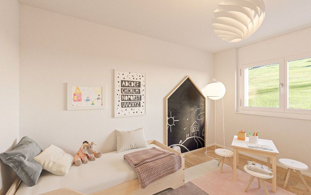 Lebensqualität auf einen Blick: Neubauwohnung mit Weitblick ins Grüne - Kinderzimmer