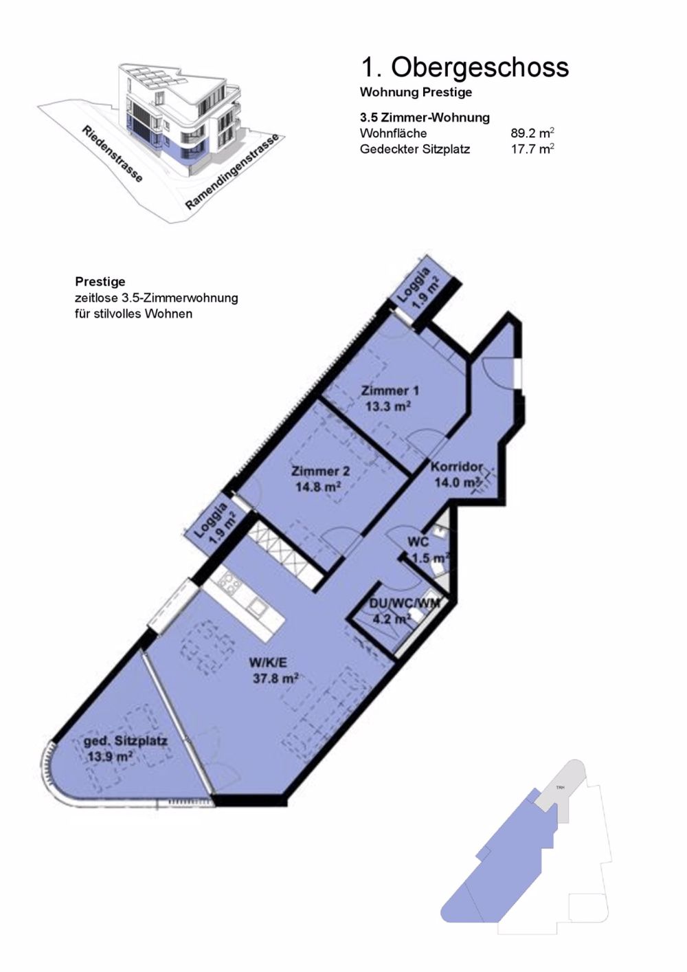Neubauprojekt Triangulum Gommiswald 3.5 Zimmer Wohnung - Bild 2