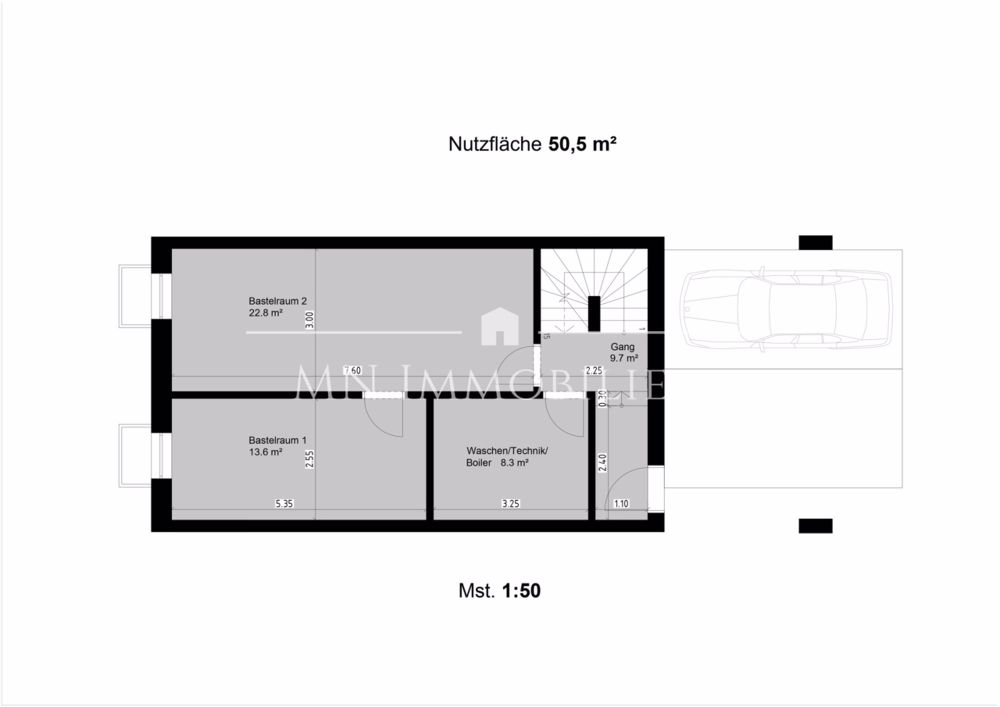 Willkommen im Paradies der Reihenhäuser am Kapuzinerberg - Untergeschoss 2