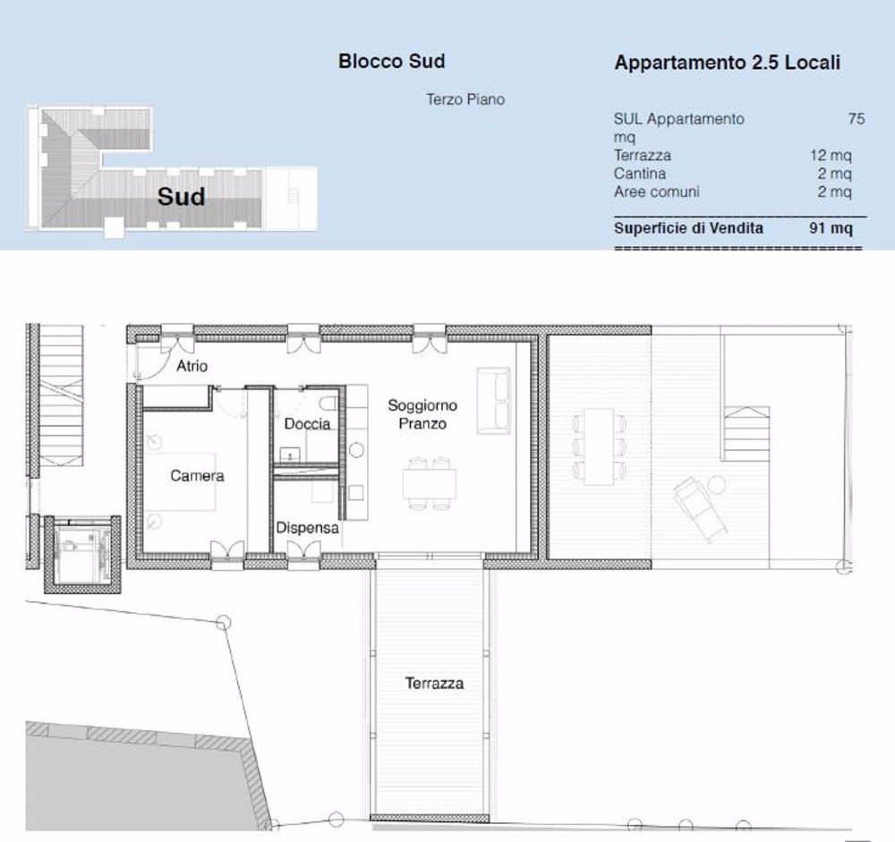GIUBIASCO – 2.5 Zimmer mit Terrasse in Residenz Pron - Bild 4
