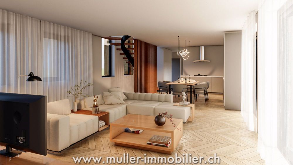 Neue Reihenhaus-Villa in einem historischen Weiler in der Broye - Bild 6