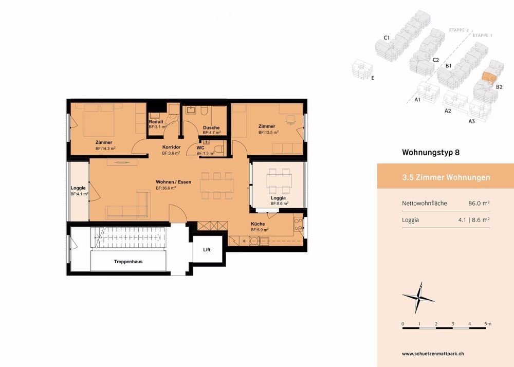 Hochwertige 3.5 Zimmer Eigentumswohnung im Schützenmattpark-Quartier - Bild 4