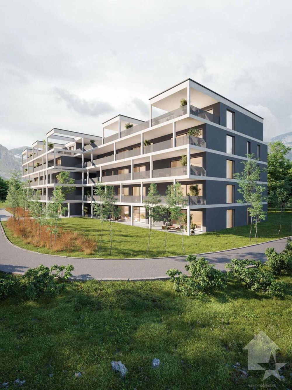 Appartement 3,5 pièces de 103 m2 avec terrasse et pelouse - Bild 1