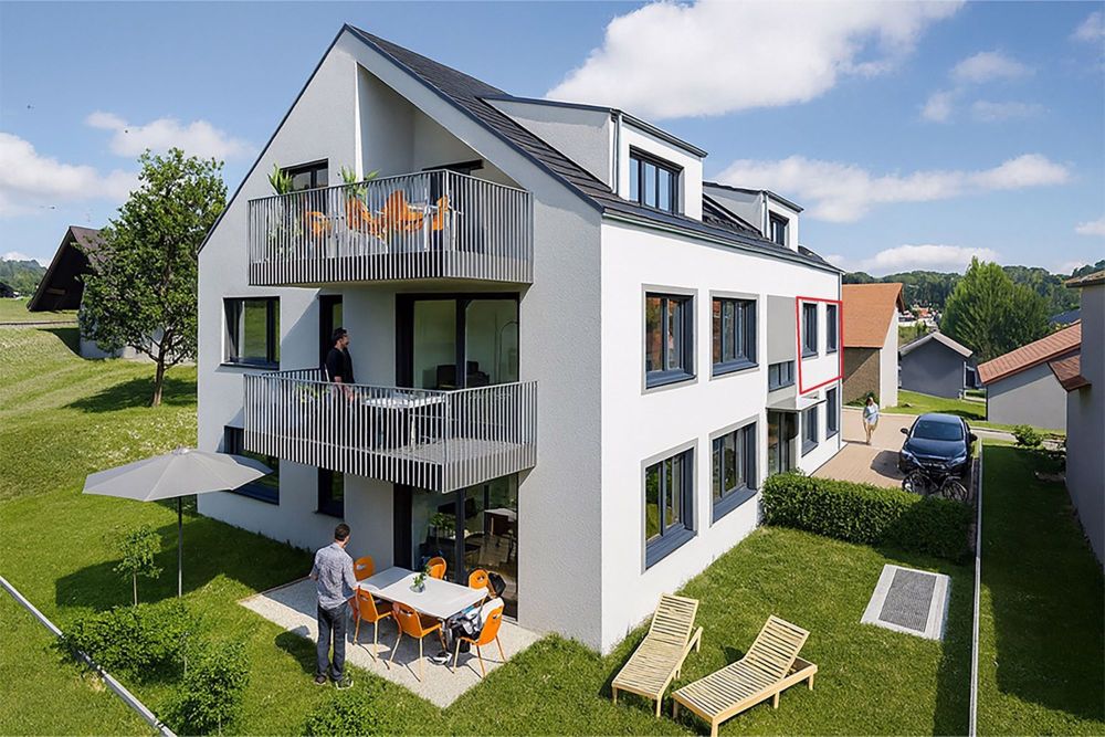 Neubauprojekt Bündtenstrasse mit fünf Wohnungen (Wohnung 4) - Visualisierung