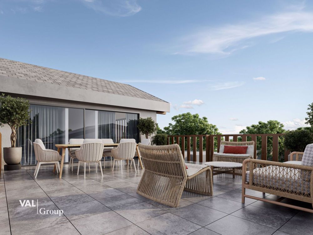 Villa mitoyenne en triplex avec terrasse et vue imprenable sur la vallée du Rhône - Bild 1