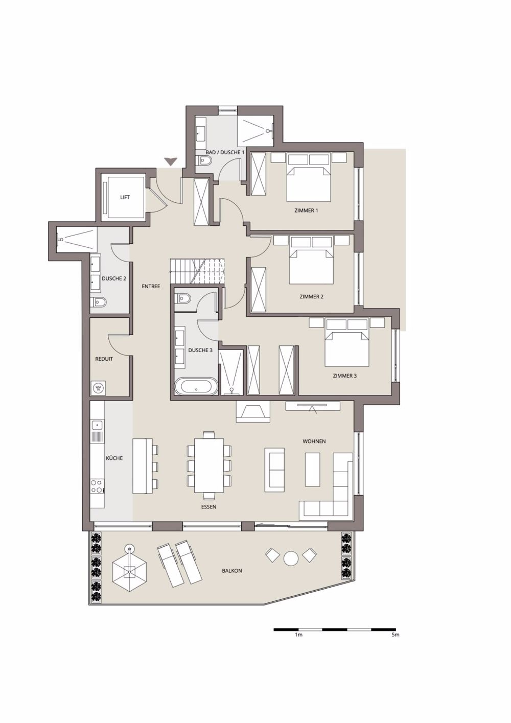 Erstwohnung | Neubau 1660 | 5.5-Zimmerwohnung Attika im DG - Chalet-1660-Dachgeschoss-Haus-A-5-5-Zi-Attika-Duplex