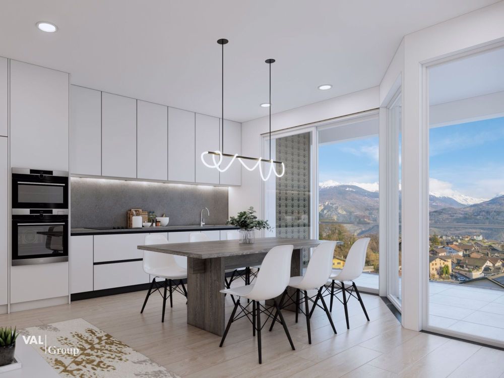Superbe appartement 4,5 pièces neuf avec terrasse et vue sur les Alpes valaisannes - Bild 1