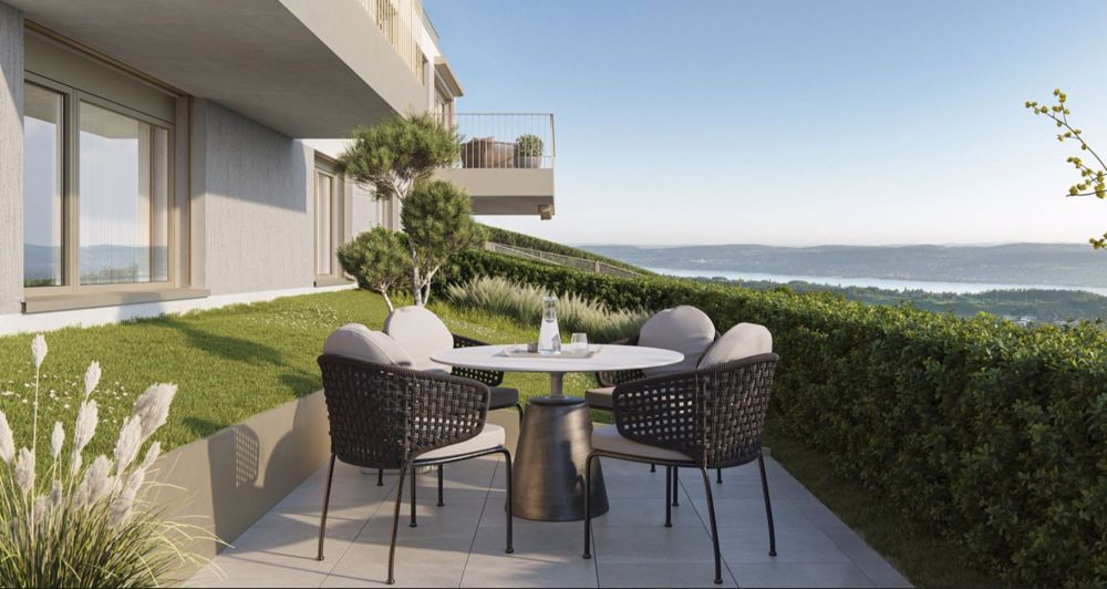 INFINITY LIVING ABOVE LAKE ZURICH - 4,5-Zimmer-Gartenwohnung - Terrasse