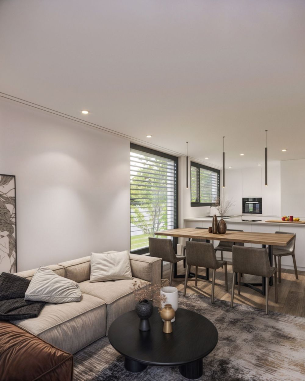 Neubau Mosermattstrasse mit vier 5.5-Zimmer-Doppelhäuser (Haus 1) - Visualisierung