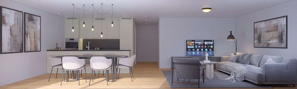 Moderne 3.5-Zimmer-Wohnung mit grosser Terrasse und Grünfläche in Brig - Bild 3