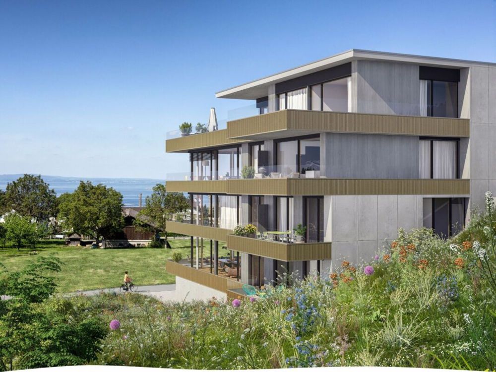 Schlossbach - 3.5 Zimmer Maisonette-Wohnung A102 - Visualisierung Süd