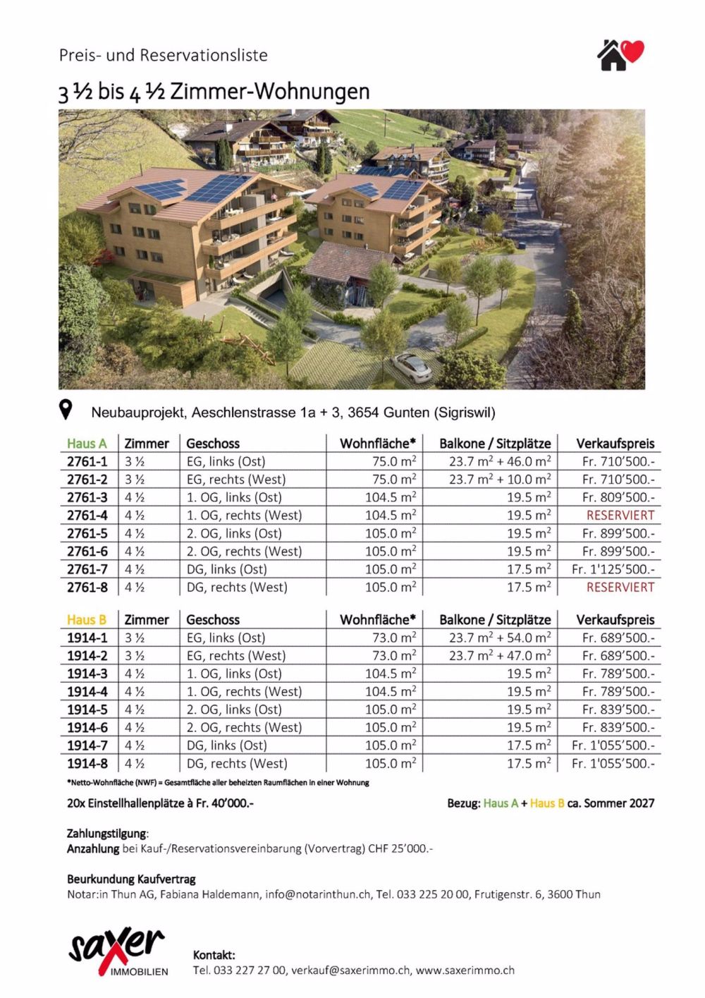 Neubauprojekt 16 Eigentumswohnungen in Gunten (Sigriswil) - Bild 6