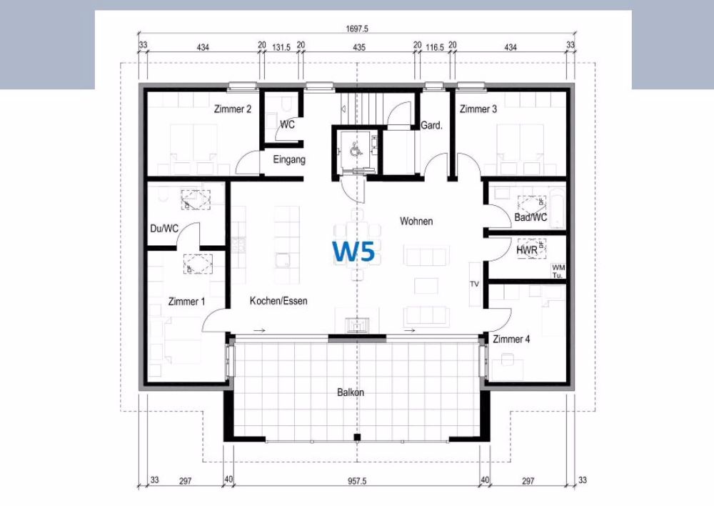 5.5-Zimmer Neubau-Dachwohnung - Bild 2