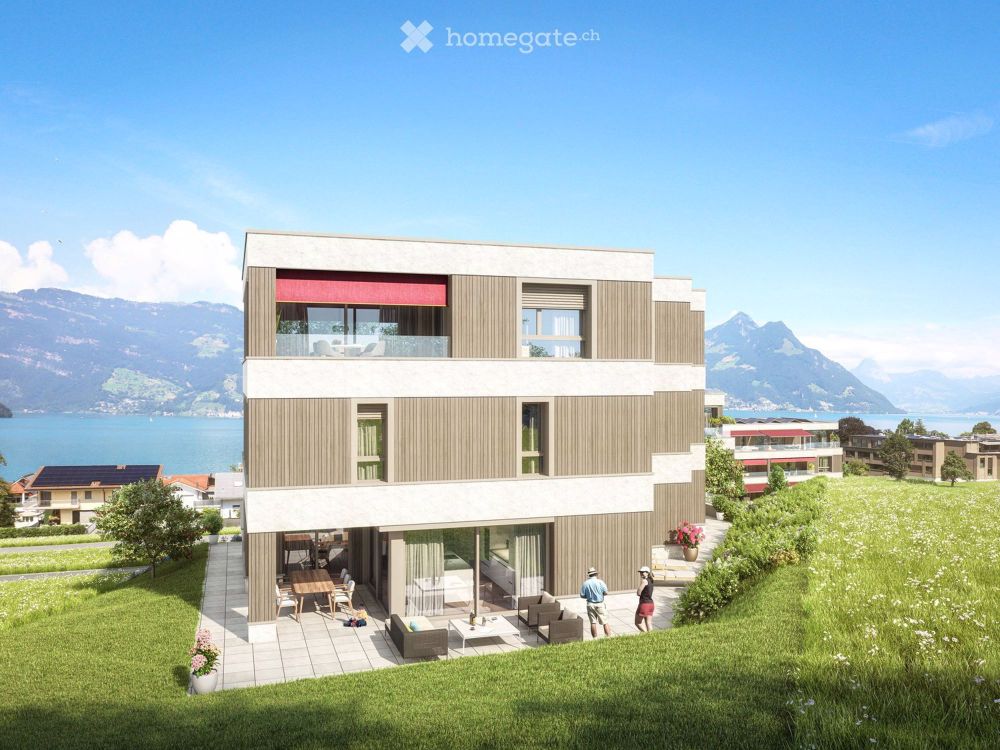 Exklusive Duplex-Wohnung mit 600m2 Gartenanlage und atemberaubendem Seeblick in Beckenried - Bild 1