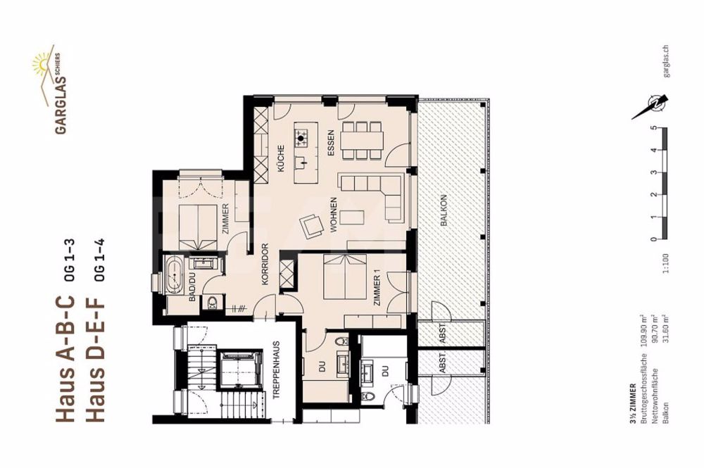 Energiebewusst wohnen Garglas.ch: 3½-Zimmer-Wohnung D4 mit Anteil an Solarkraft - Bild 10