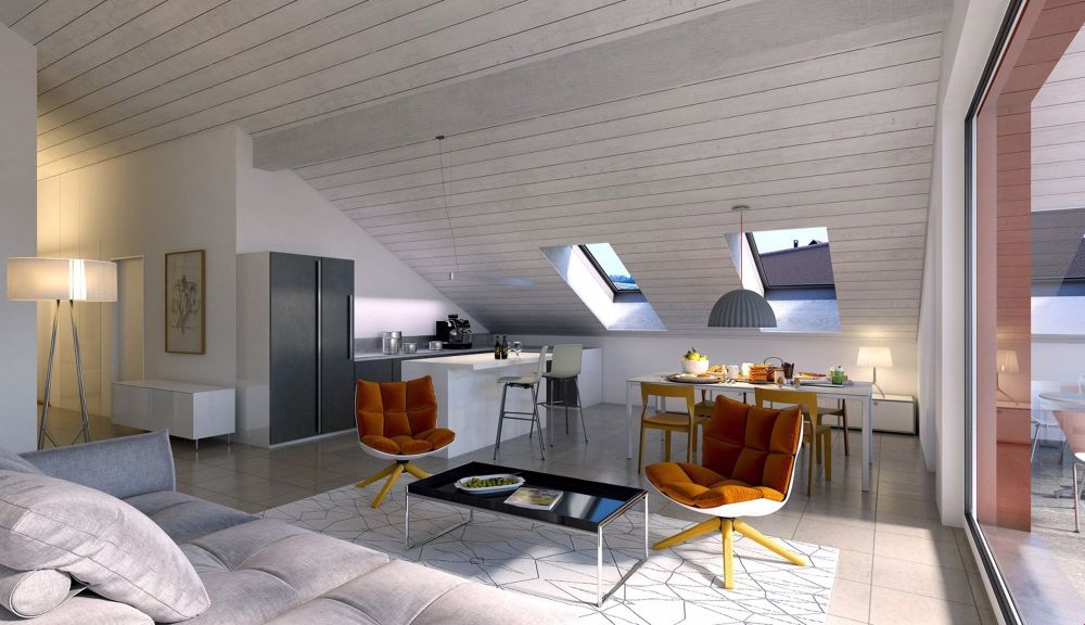 Appartement mit 4,5 Zimmern und Panoramablick in Farvagny-le-Grand, Südwesten - Bild 3