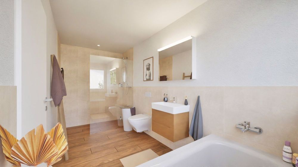 Neubauprojekt: Exklusives Doppel-Einfamilienhaus Flexibel, Modern & - Marlin_Immobilien_2_DEFH_Oftringen_Vorprojekt_Visualisierung_innen_4_Verkauf