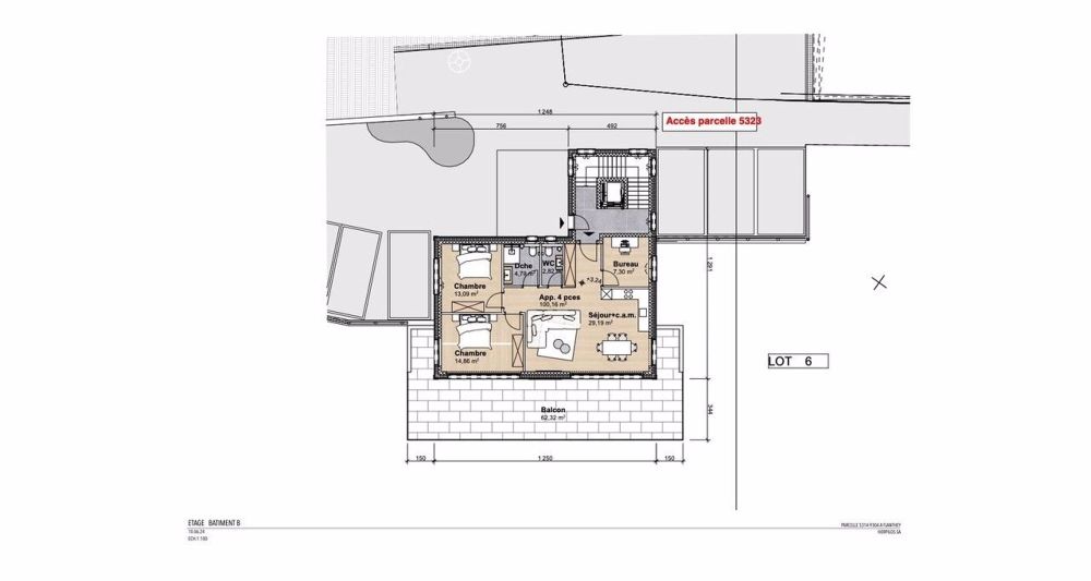 Schönes Attikawohnung mit 4.5 Zimmern in Flanthey (Gemeinde Lens) B6 - Promotion auf Plan - Attique, 4.5 pièces, 131.32 m2