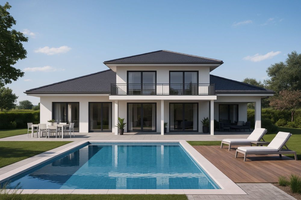 Neubau, Villa mit Pool und grossem Garten - Bild 1