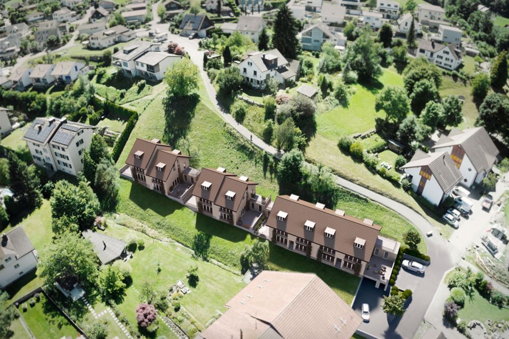 Wohnen "am Quellbach'' Haus Nr. 5 - Vogelperspektive