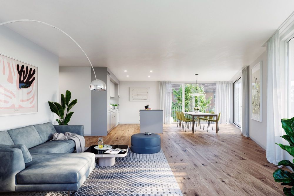 Wohntraum mit grossem Gartenanteil und Blick ins Grüne - WOHNBEREICH