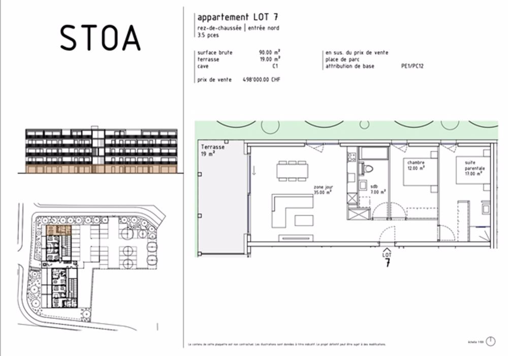 3.5 Zimmerwohnung im Erdgeschoss in Aproz (Nendaz) - Bild 1