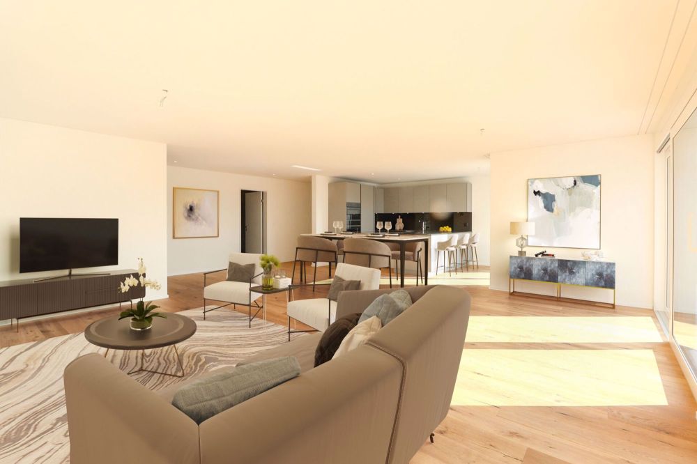 Neue, exklusive 4.5 Zimmer-Terrassen Parterre-Wohnung im steuergünstigen Seengen zu verkaufen - Bild 1