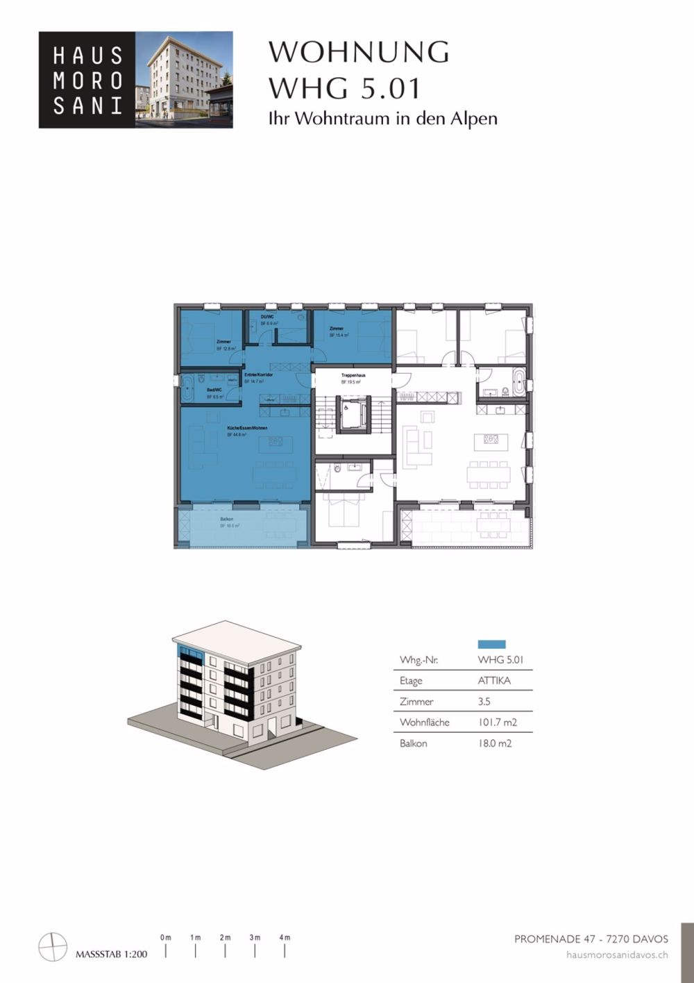 3 1/2-ZW ATTIKA NEUBAU HAUS MOROSANI, NR. 5.01 (Zweitwohnung) - Bild 13