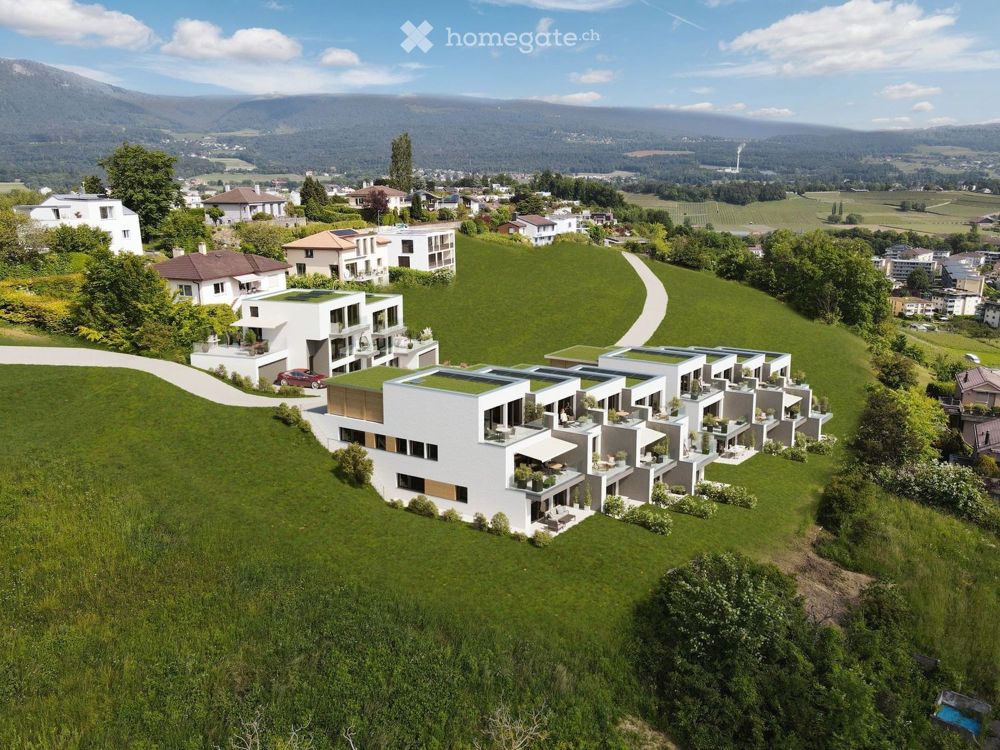 Grande villa mitoyenne neuve sur plans 5.5 pièces - Vues dégagées Lac et les Alpes 180° - Bild 2