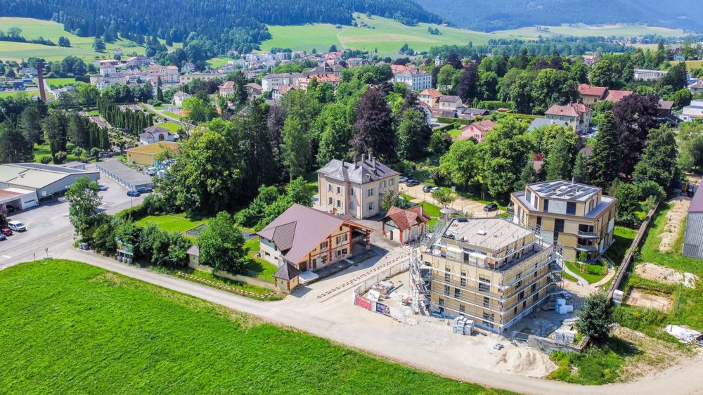 Appt PPE neu von 2,5 Zimmern mit Balkon Campagne Pernod, Lot B7 - Vue aérienne