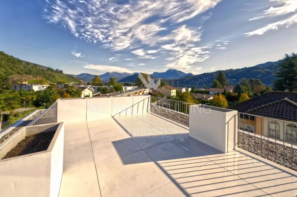 Lugano-Magliaso: modernes Penthouse mit grosser Dachterrasse & Seeblick zu verkaufen, auch als Zweitwohnsitz verfügbar - Bild 6