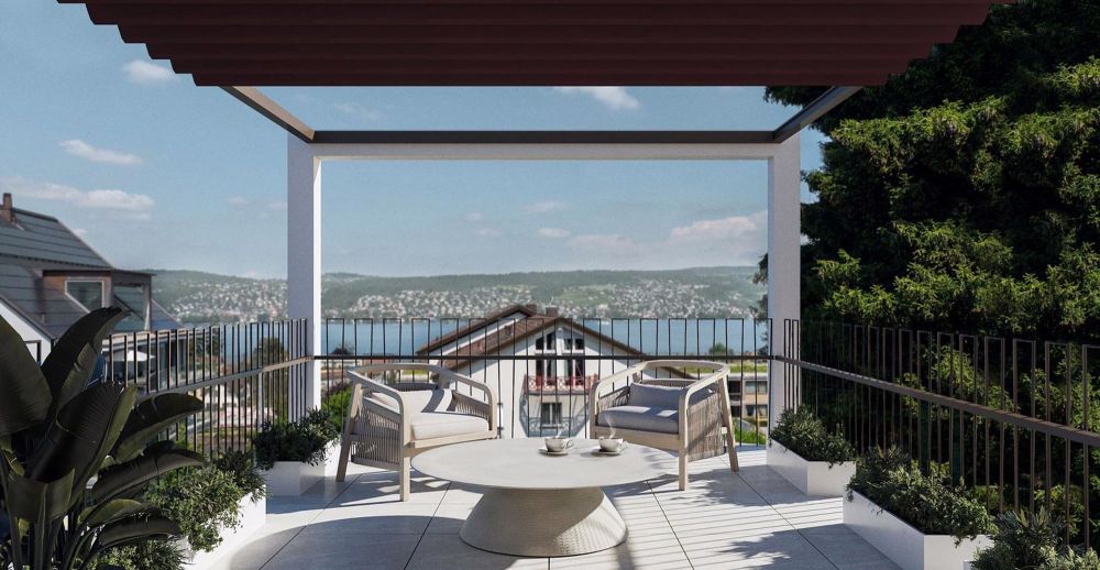 Wohnen im Moment vollkommener Balance - Terrasse