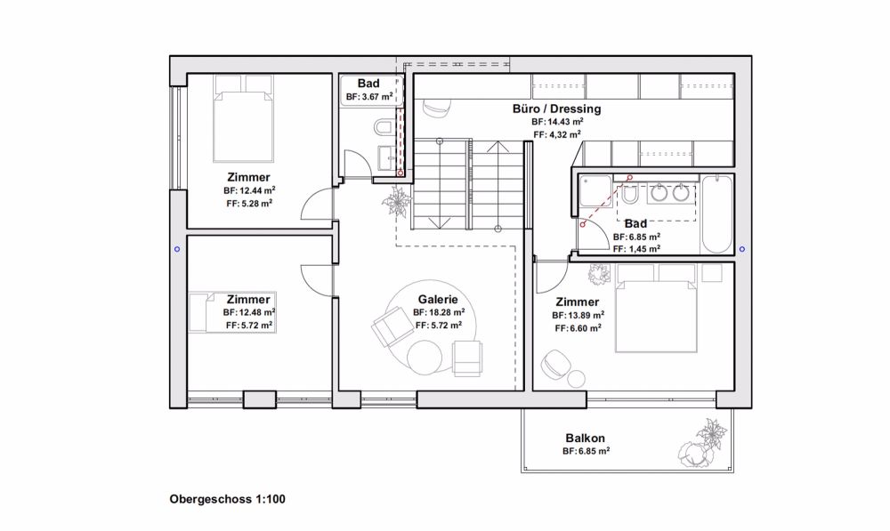 Modernes Einfamilienhaus mit atemberaubendem Ausblick in Courgevaux - Bild 7