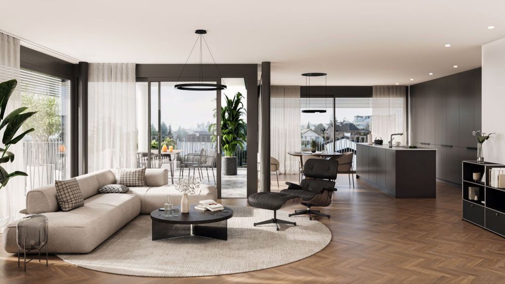 Lichtdurchflutete 5.5-Zimmer Wohnung mit Panoramablick - BRICKYARD OBERWIL - Bild 1