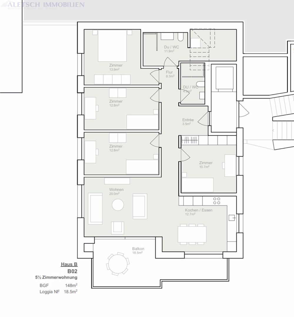 zu verkaufen, 5.5-Zimmerwohnung in Ausserberg / VS - Bild 3