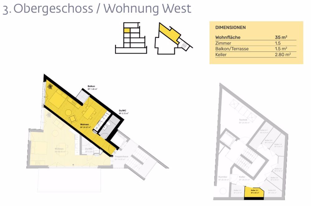 Neubau 1.5-Zimmer-Wohnung mit Balkon in Menzingen - Bild 3