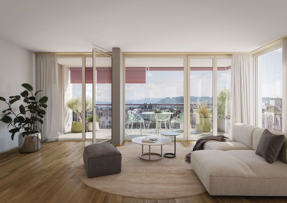 Hochwertige und attraktive Wohnungen im Neubau Perronimo - Beispiel Aussicht