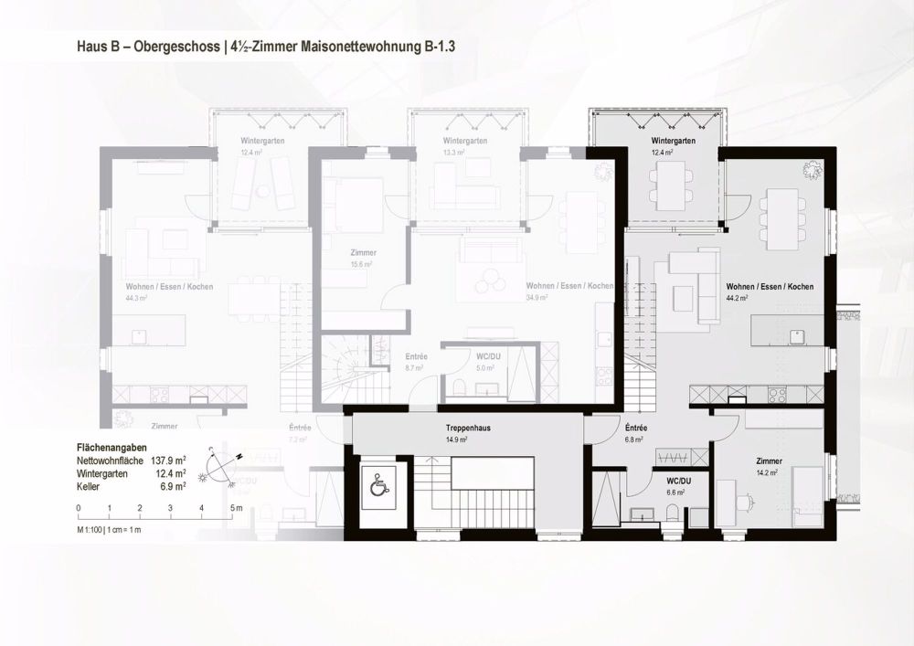 4½-Zimmer Maiusonette-Wohnung mit Wintergarten - Bild 5